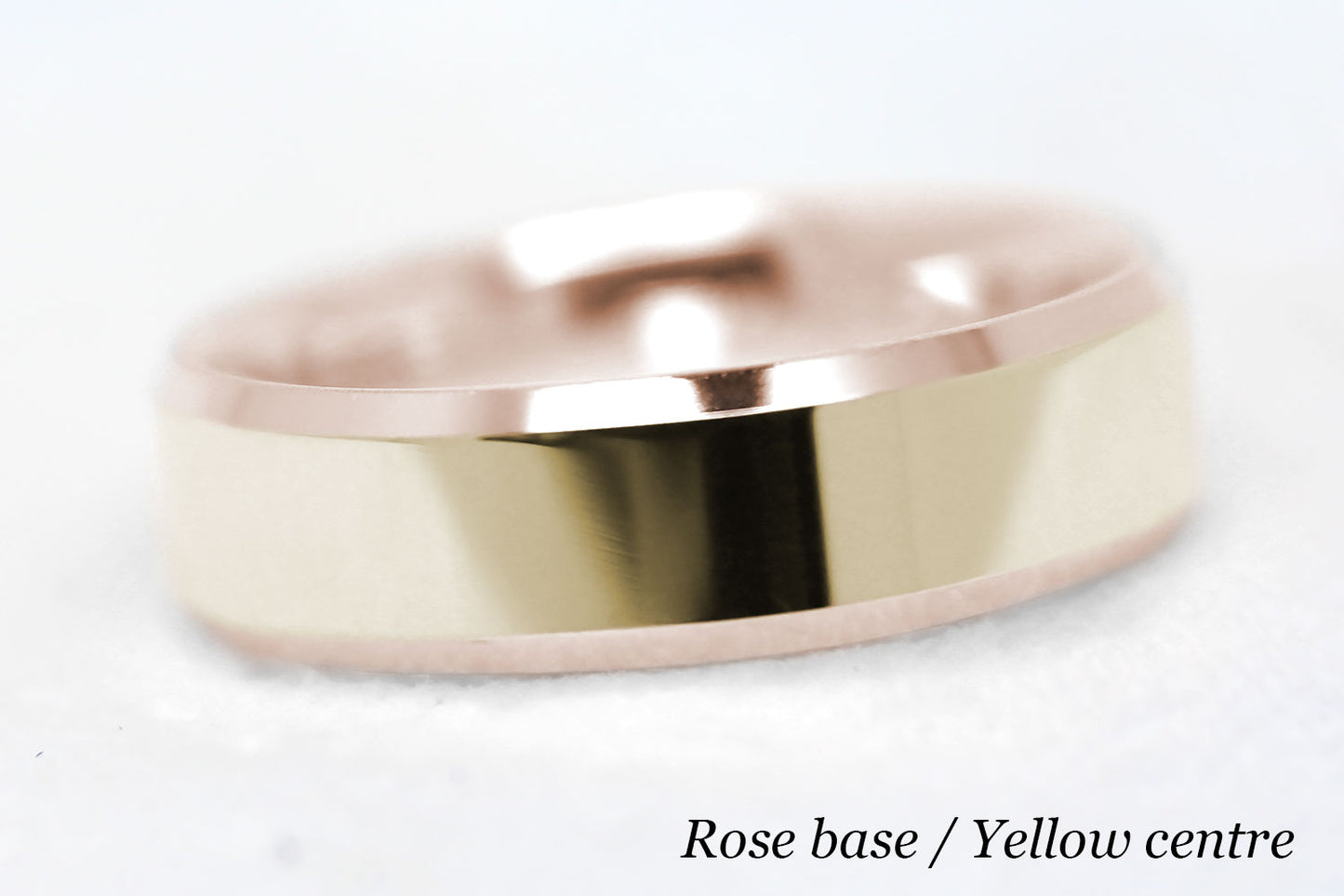 6mm Gold Beveled Polished Wedding Band for Men and Women | T-0035