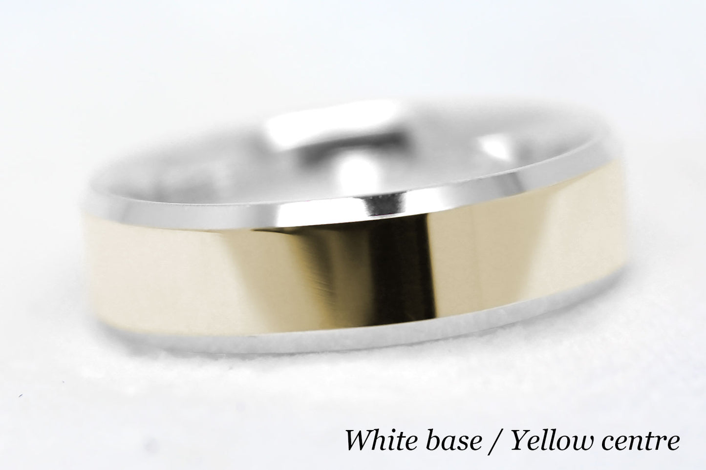 6mm Gold Beveled Polished Wedding Band for Men and Women | T-0035