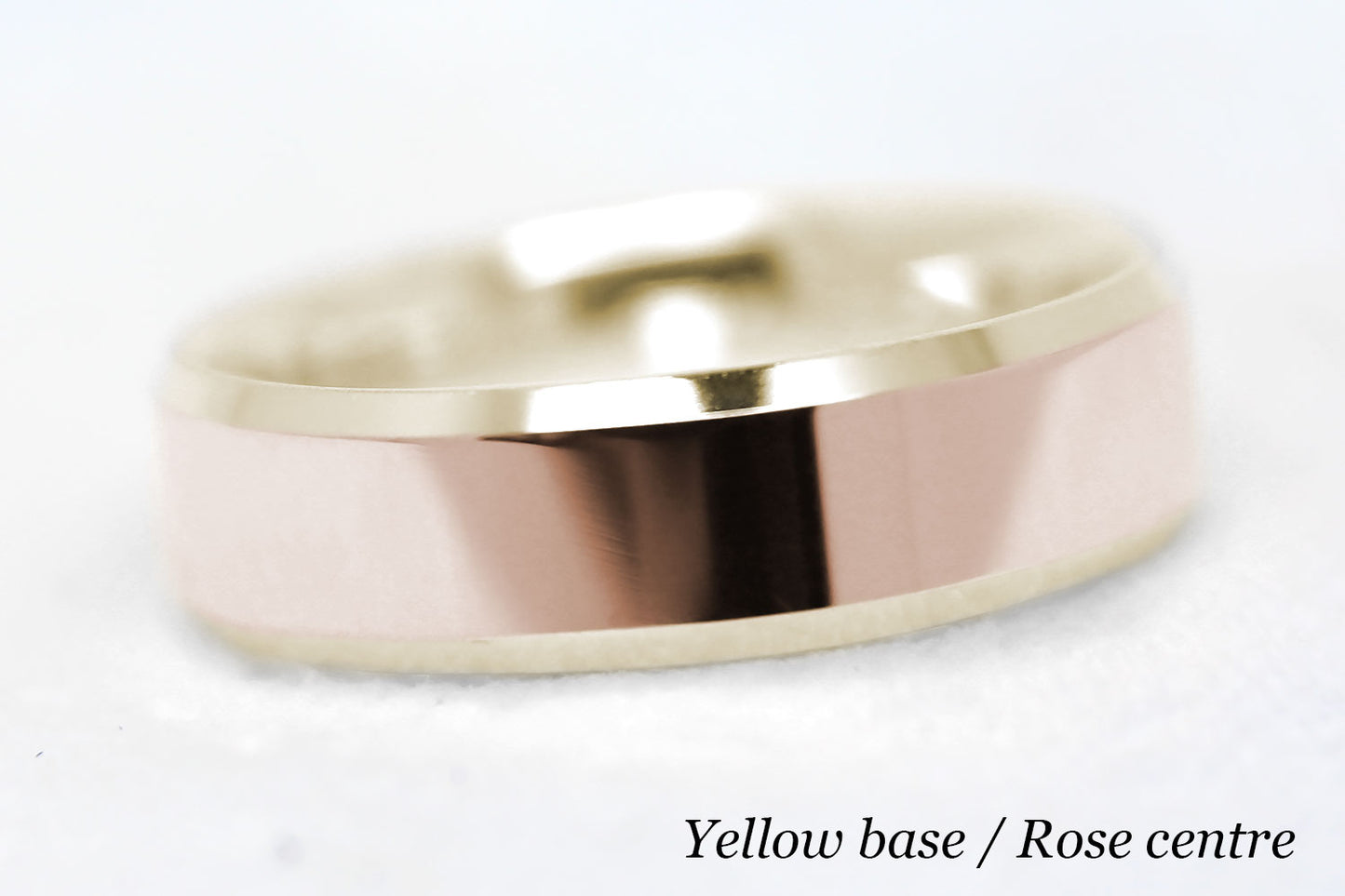 6mm Gold Beveled Polished Wedding Band for Men and Women | T-0035