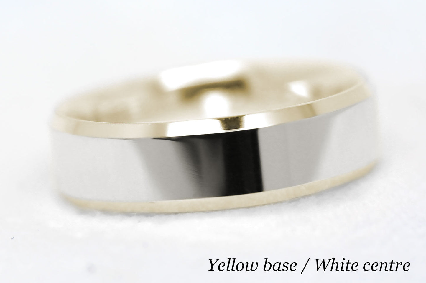 6mm Gold Beveled Polished Wedding Band for Men and Women | T-0035
