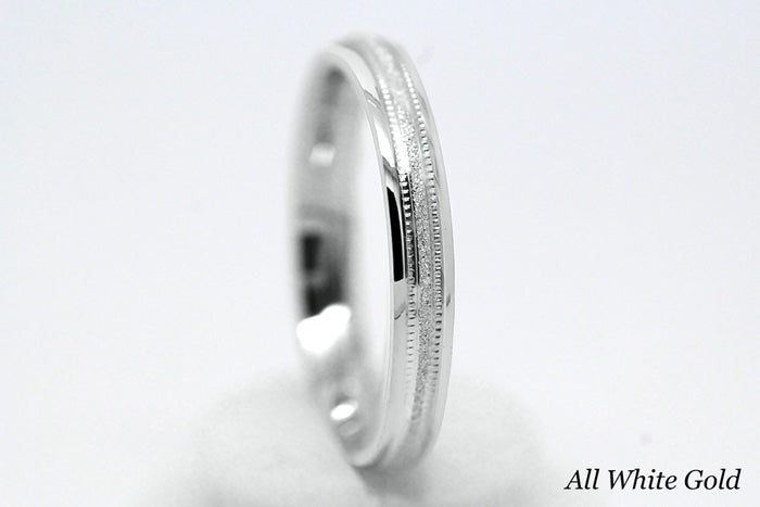 3mm Gold Simple Sparkly Wedding Band for Women and Men