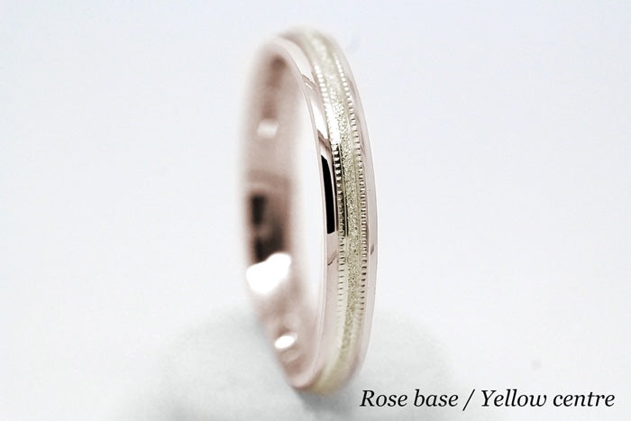 3mm Gold Simple Sparkly Wedding Band for Women and Men