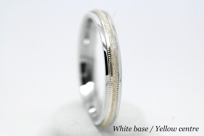 3mm Gold Simple Sparkly Wedding Band for Women and Men