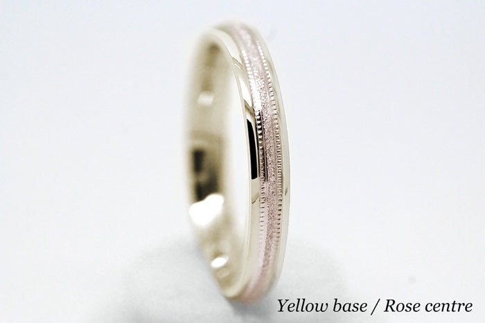3mm Gold Simple Sparkly Wedding Band for Women and Men