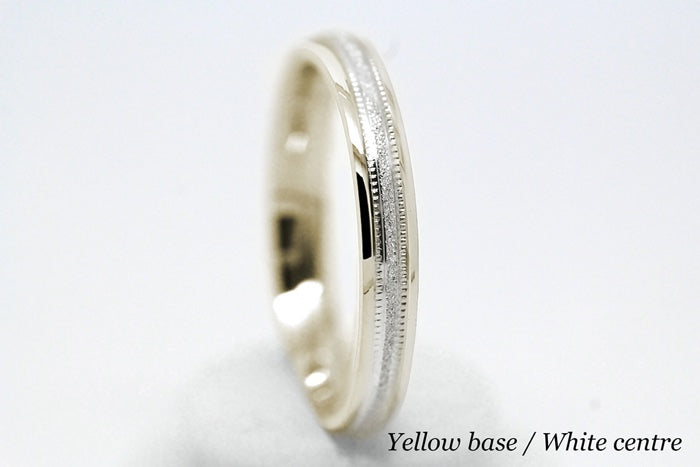 3mm Gold Simple Sparkly Wedding Band for Women and Men