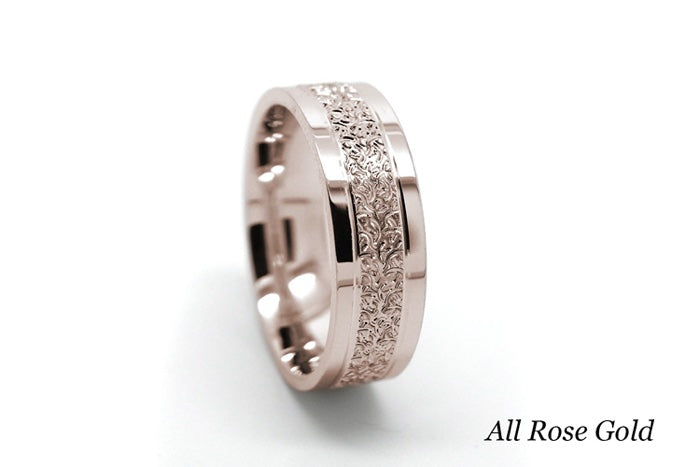 6mm Gold Filigree Engraved Wedding Band for Men and Women | 6550