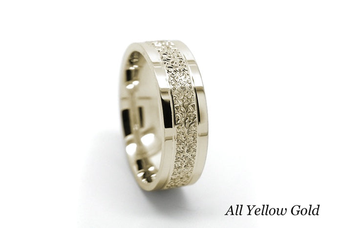 6mm Gold Filigree Engraved Wedding Band for Men and Women | 6550