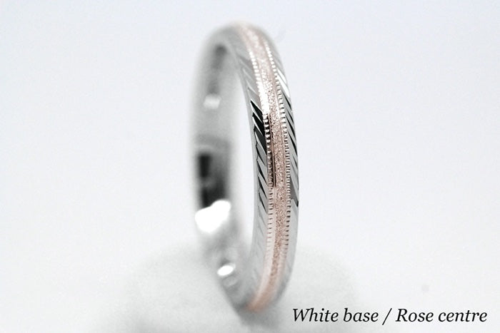 3mm Gold Wedding Band for Men and Women with Filigree Edge | T-6673