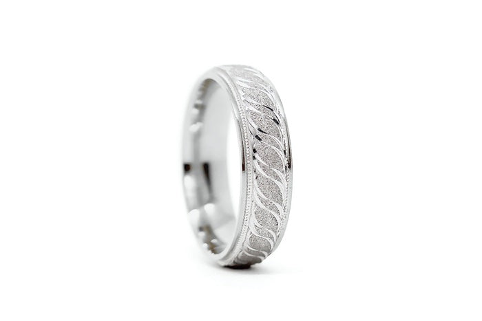 6mm 925 Silver Infinity Filigree Dome Wedding Band for Men and Women | 6674
