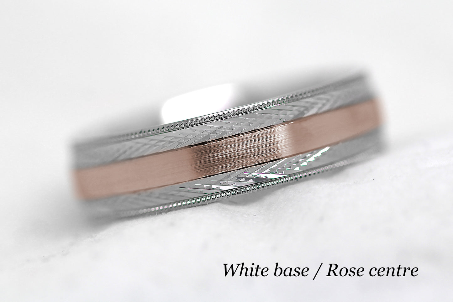 6mm Gold Brushed with Filigree Edge Wedding Band for Men and Women | 6680