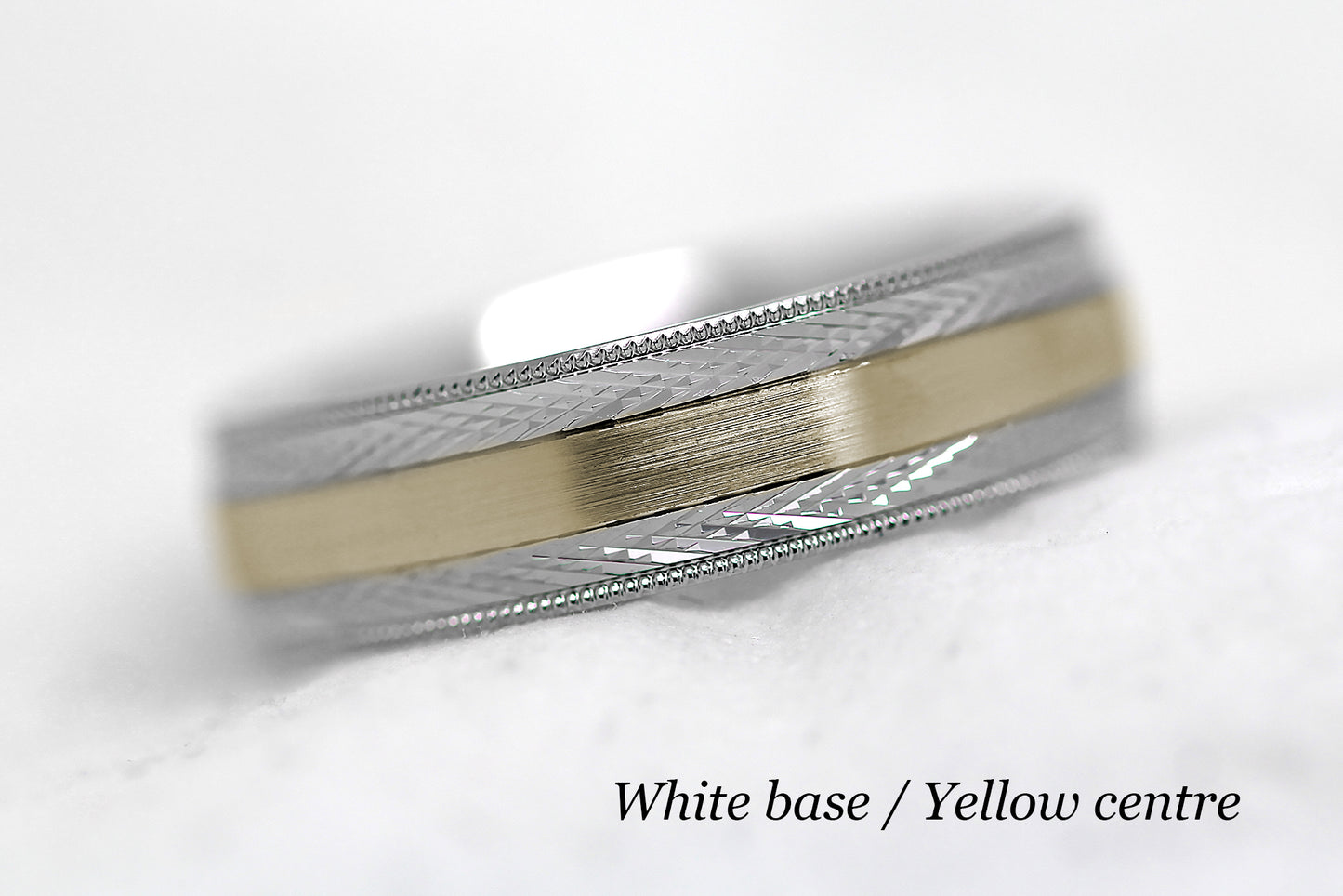 6mm Gold Brushed with Filigree Edge Wedding Band for Men and Women | 6680