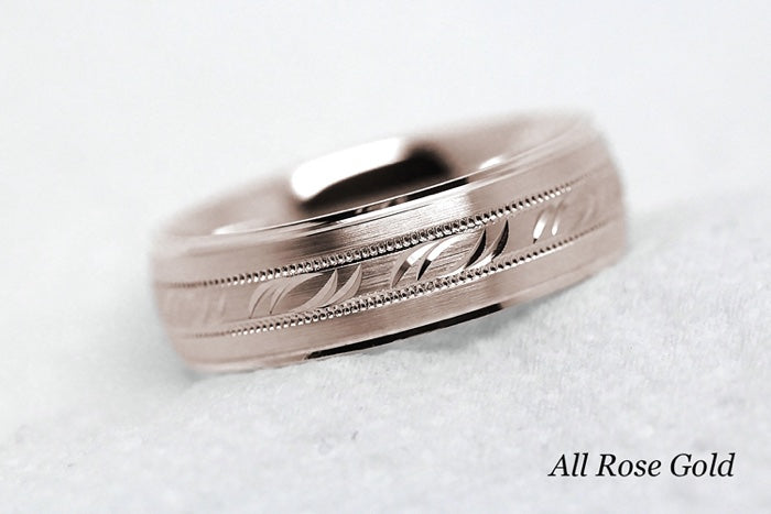 5mm Gold Filigree Design Wedding Band for Men and Women | AT-6693