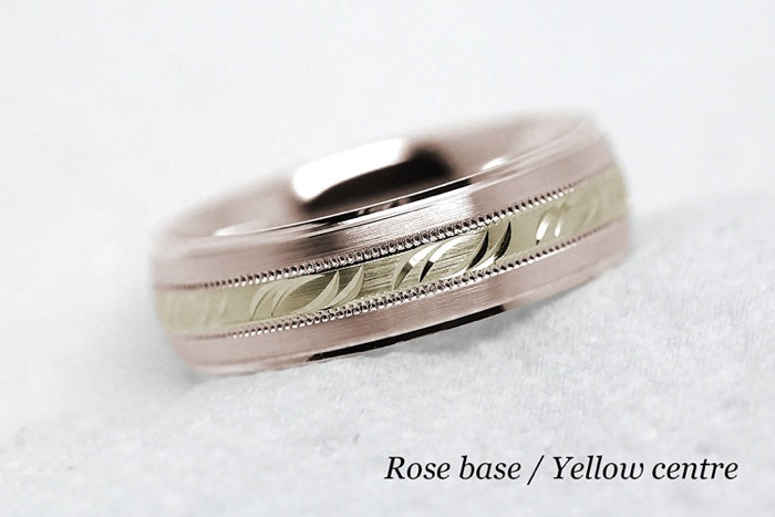 5mm Gold Filigree Design Wedding Band for Men and Women | AT-6693