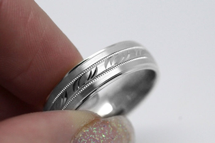 5mm 925 Silver Filigree Design Wedding Band for Men and Women | AT-6693