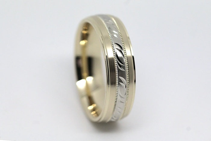 5mm Gold Filigree Design Wedding Band for Men and Women | AT-6693