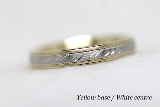 3mm Gold Filigree Wedding Band for Men and Women | AT-6693
