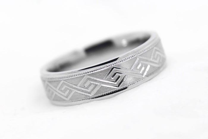 6mm 925 Silver Celtic Flat Wedding Band for Men and Women |6701