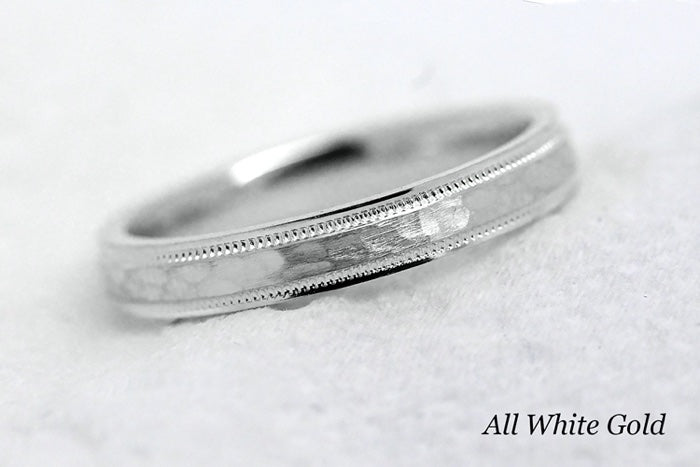 3mm Gold Hammered Wedding Band for Men and Women | AT-8008