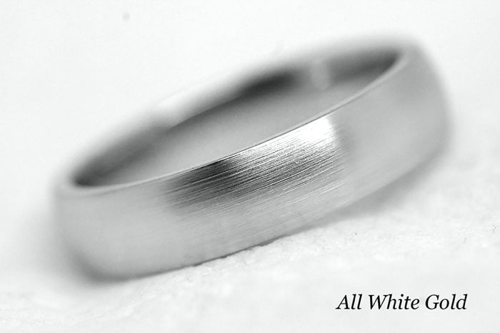 5mm Gold Classic Brushed Dome Wedding Band for Men and Women | AT-TF-0005