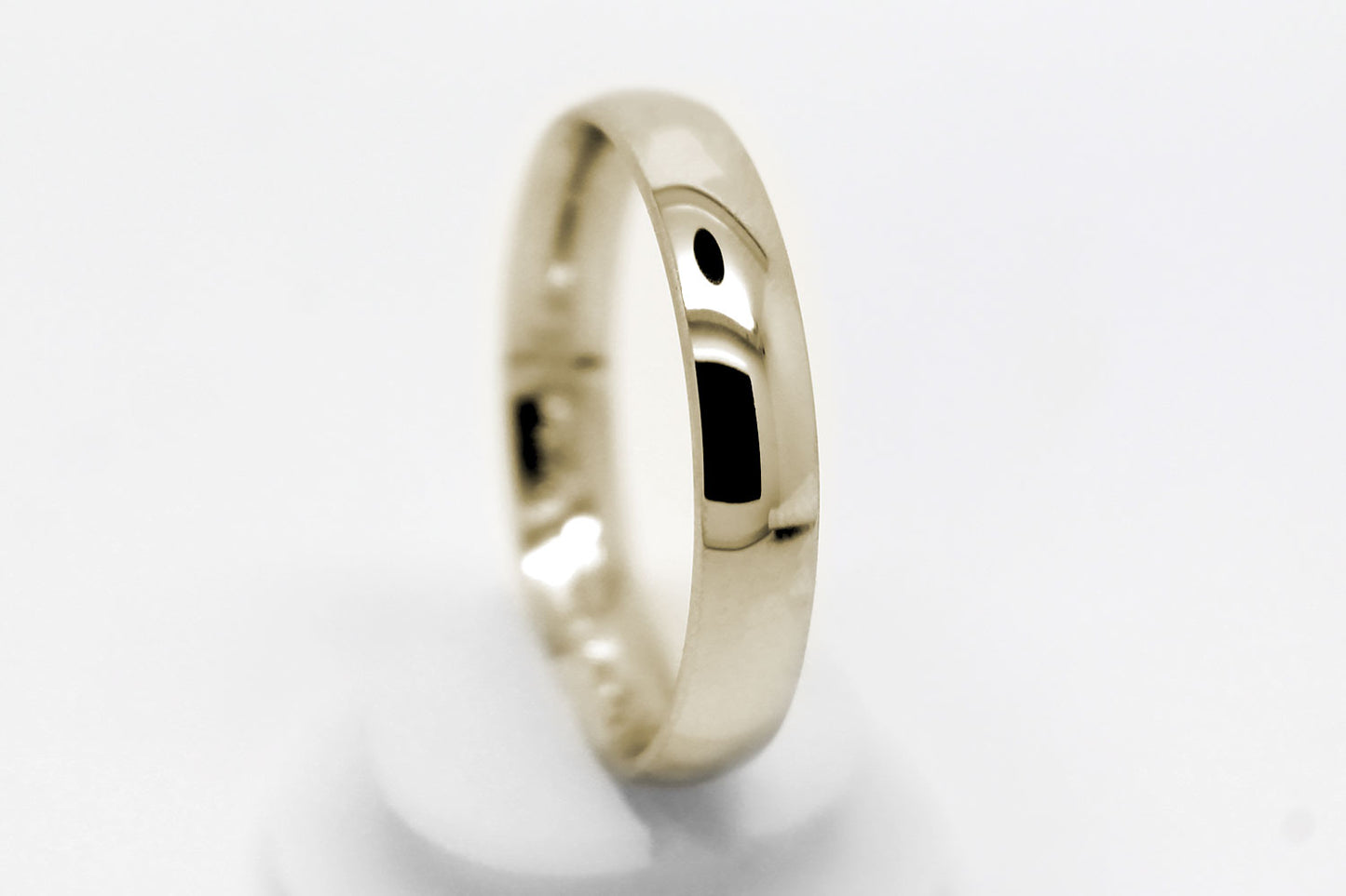 4mm Gold Plain Polished Wedding Band for Women and Men | AT-0022