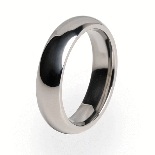 3mm Titanium Dome Polished Wedding Band for Women and Men