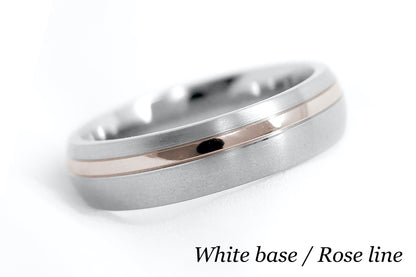 Gold Wedding Ring for Men | 10K 14K 18K Gold | 6mm Brushed Band AT-0007