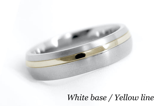 Gold Wedding Ring for Men | 10K 14K 18K Gold | 6mm Brushed Band AT-0007