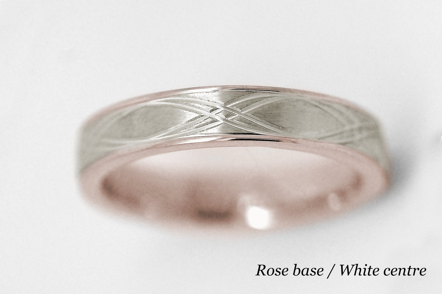4mm 10K 14K 18K Gold Infinity Wedding Band for Men and Women | T-0017