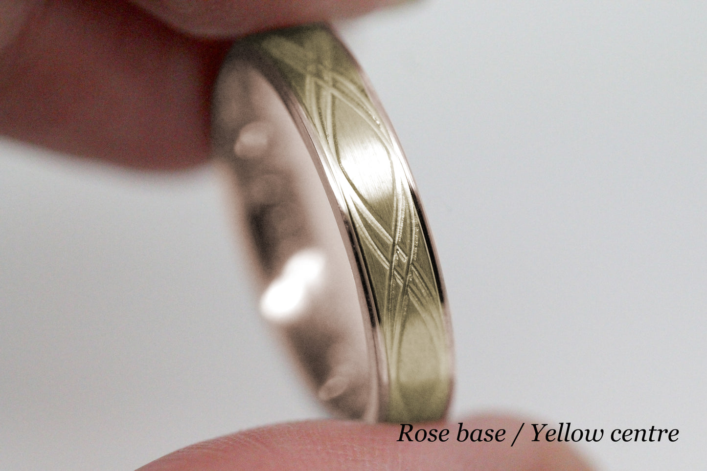 4mm 10K 14K 18K Gold Infinity Wedding Band for Men and Women | T-0017
