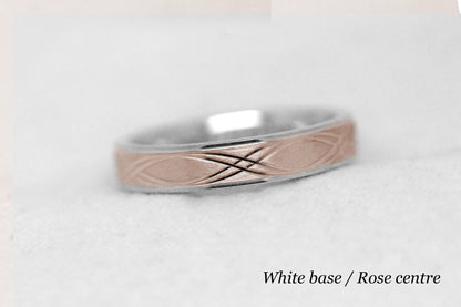 4mm 10K 14K 18K Gold Infinity Wedding Band for Men and Women | T-0017