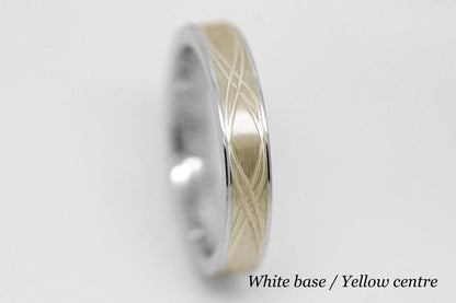 4mm 10K 14K 18K Gold Infinity Wedding Band for Men and Women | T-0017