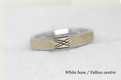 4mm 10K 14K 18K Gold Infinity Wedding Band for Men and Women | T-0017