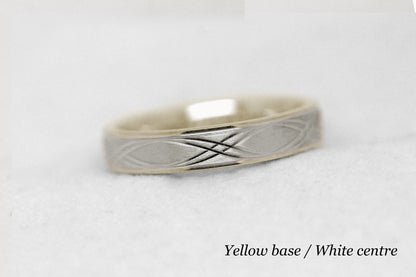 4mm 10K 14K 18K Gold Infinity Wedding Band for Men and Women | T-0017