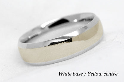 6mm Gold Wedding Band for Men and Women Beveled Polished | AT-0018