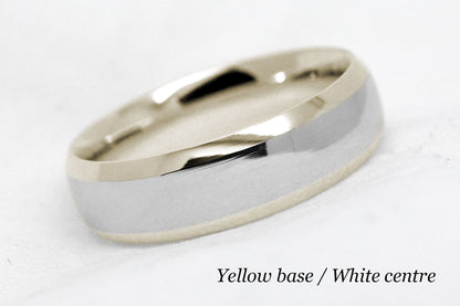 6mm Gold Wedding Band for Men and Women Beveled Polished | AT-0018