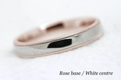 4mm Classic Gold Wedding Band with Milgrain Edge for Men and Women | AT-0026