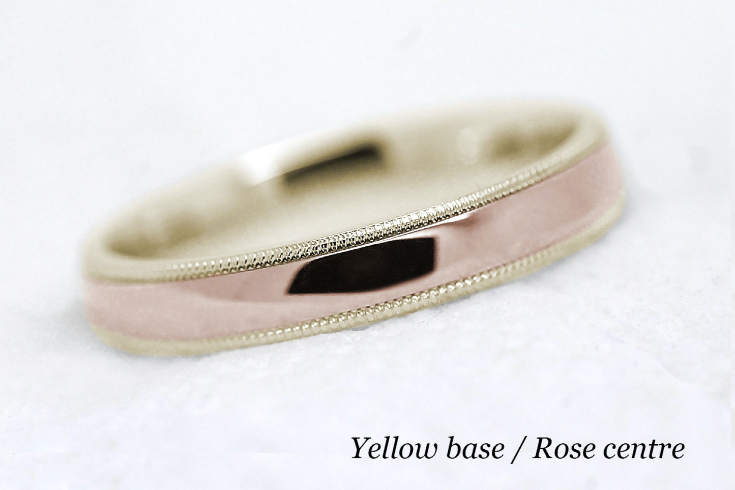 4mm Classic Gold Wedding Band with Milgrain Edge for Men and Women | AT-0026