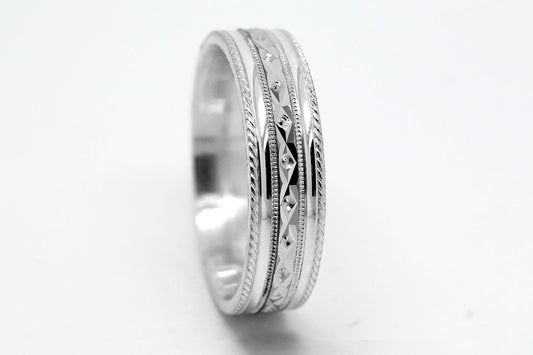 Custom Order for Corbin 8mm 925 Silver Wedding Band, Size 9 | T-0031