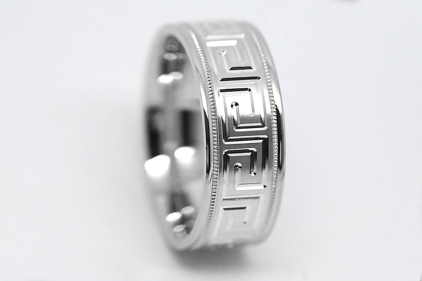 silver greek wedding ring