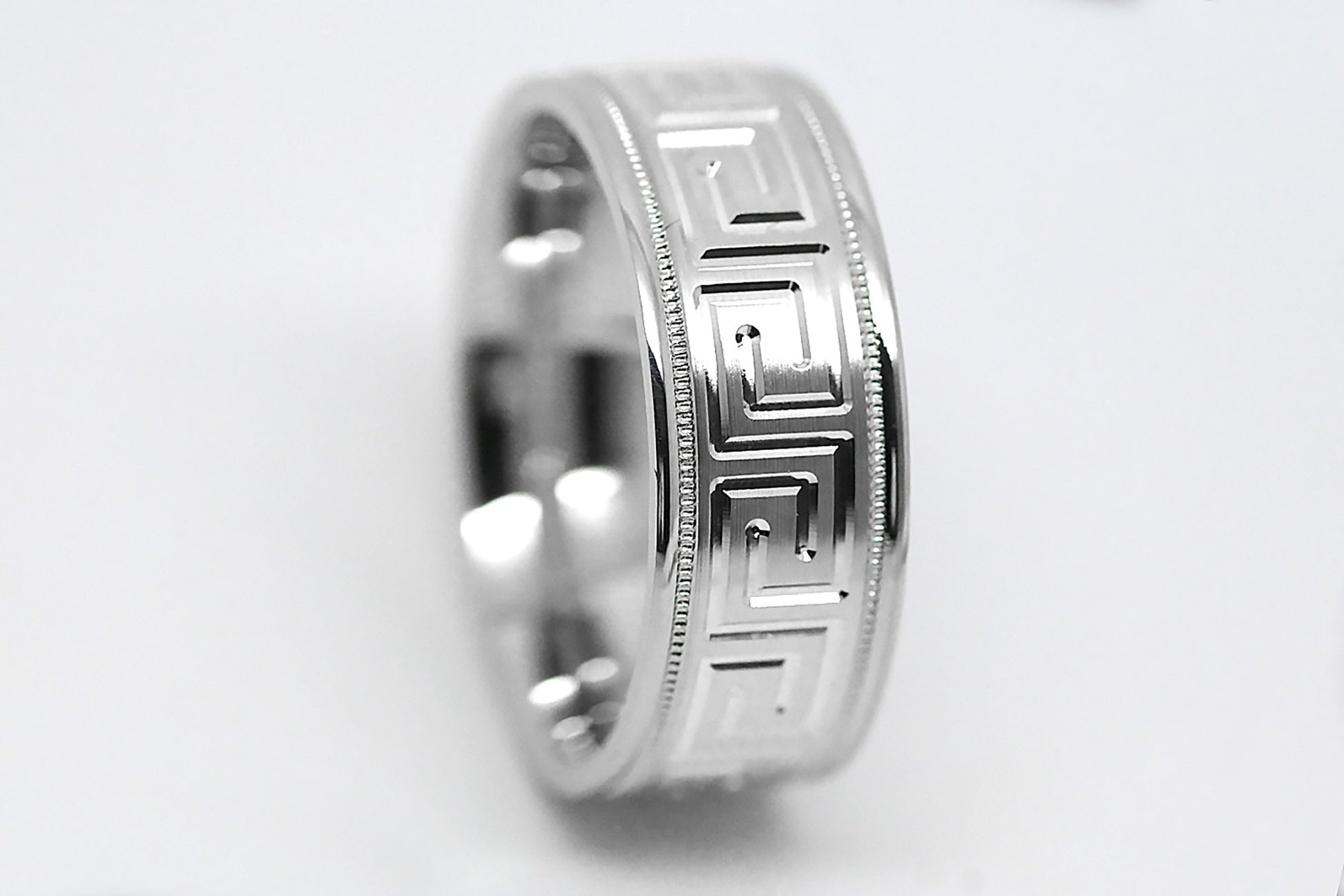 silver greek wedding ring
