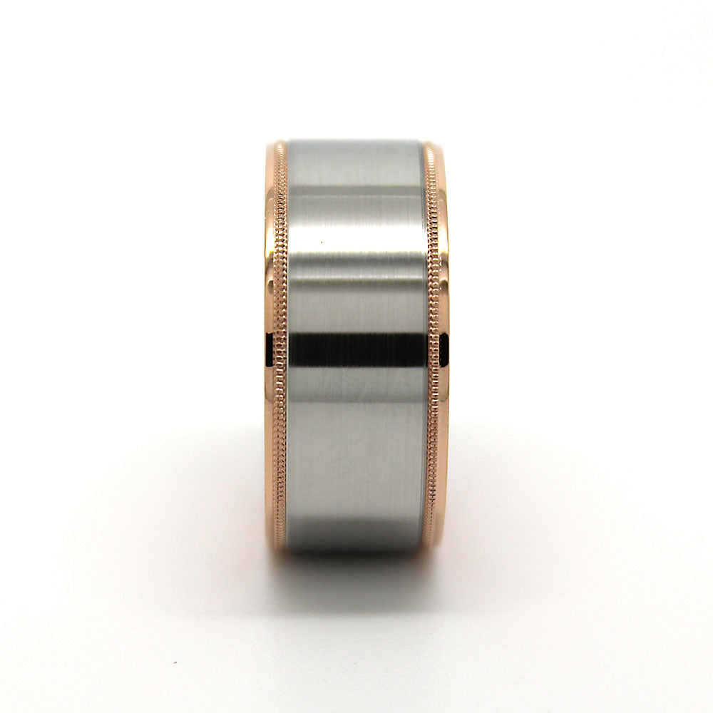 10mm solid gold wedding band for men classic brushed flat engagement ring anniversary gift for him | 10mm Solid Gold Wedding Band for Men. Brushed design with polished sides gives this stunning gold ring an elegant and classic look. Heavy men's ring. This