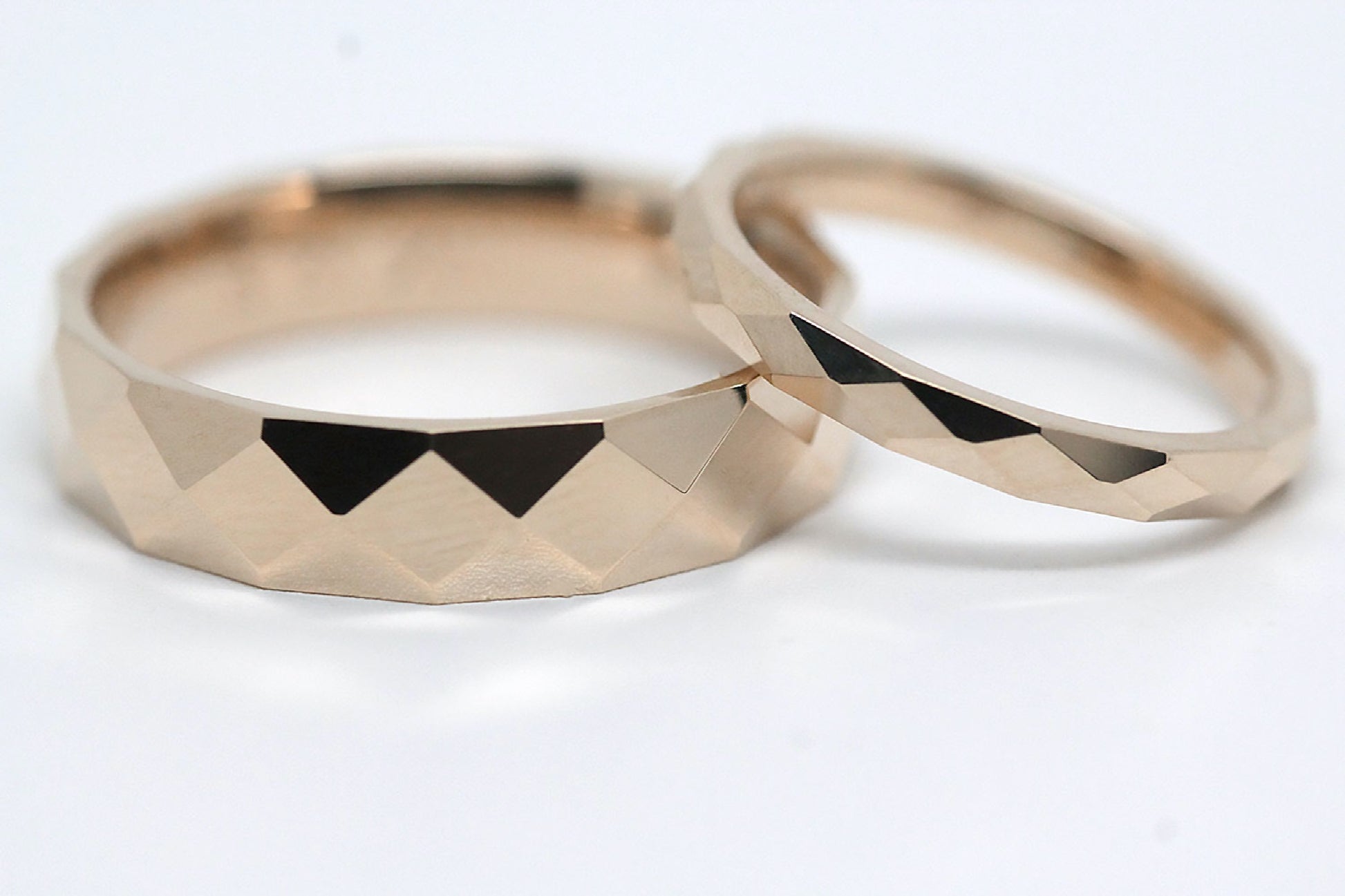 10k rose gold wedding band, 14k rose gold wedding band, 18k rose gold wedding band