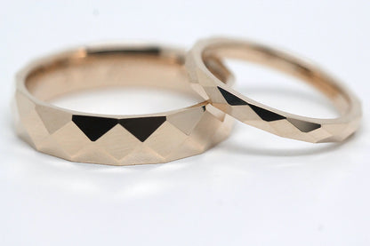 10k rose gold wedding band, 14k rose gold wedding band, 18k rose gold wedding band