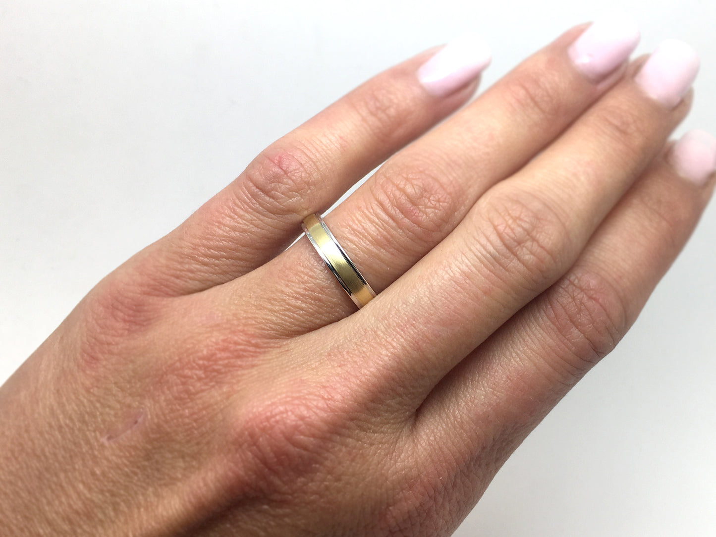 4MM GOLD CLASSIC BRUSHED LOW DOME WEDDING BAND FOR WOMEN AND MEN | T-6010