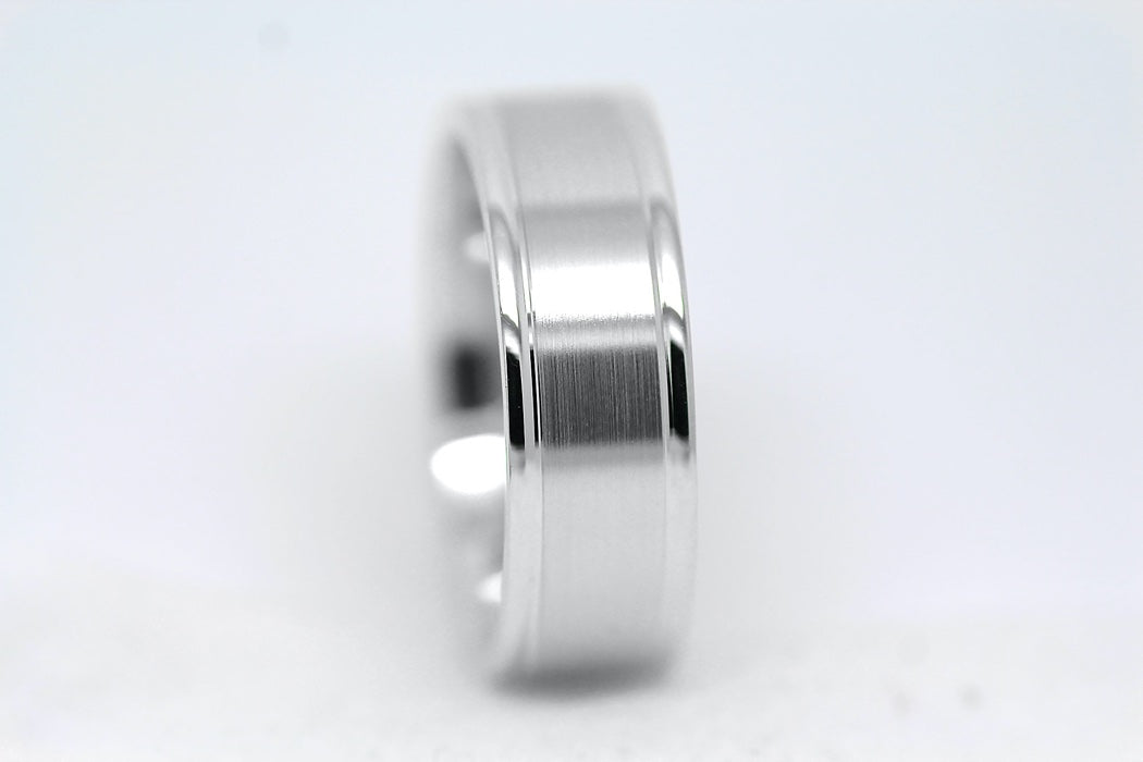 6mm 925 Silver Classic Brushed Flat Wedding Band for Men and Women | 6010