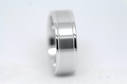 6mm 925 Silver Classic Brushed Flat Wedding Band for Men and Women | 6010