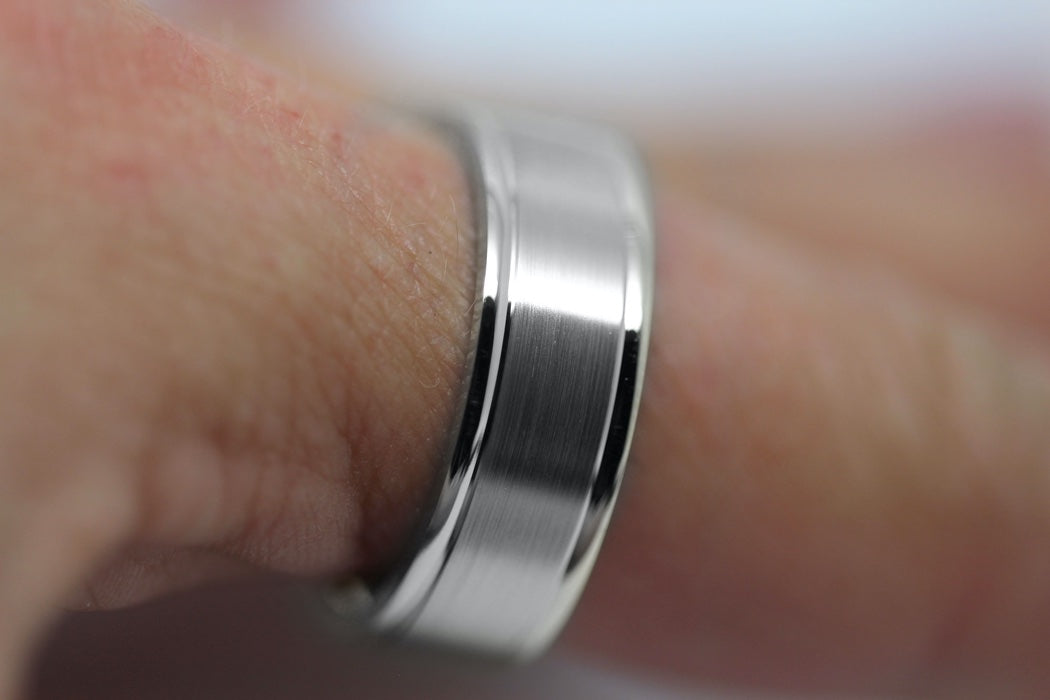 6mm 925 Silver Classic Brushed Flat Wedding Band for Men and Women | 6010