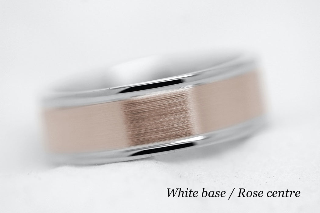 6mm Gold Classic Brushed Flat Wedding Band for Men | AT-6010