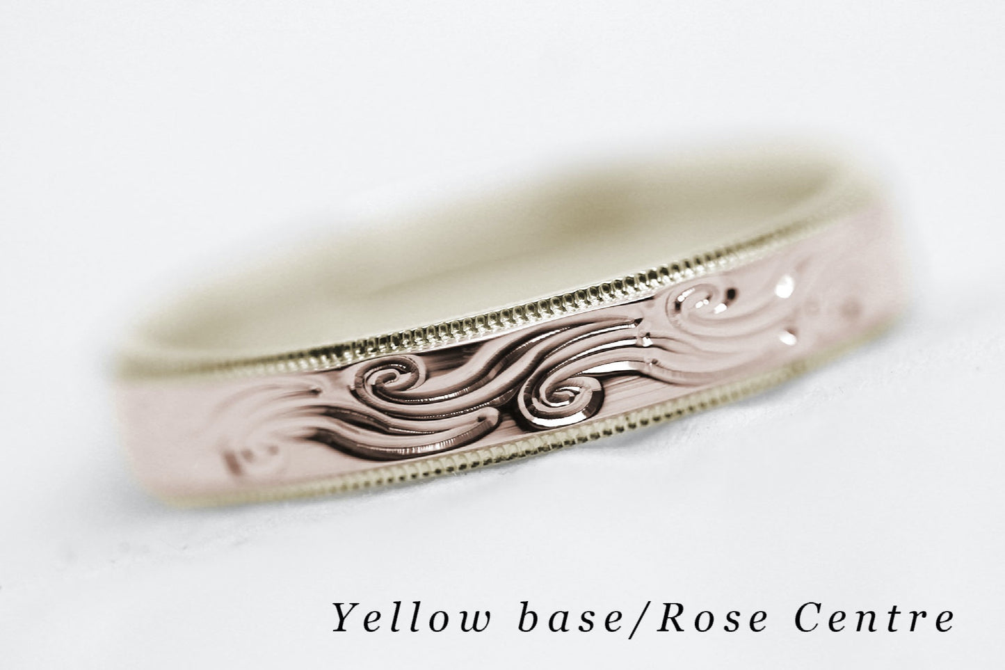 6mm Gold Wedding Band with Swirls Design for Men and Women | AT-6242