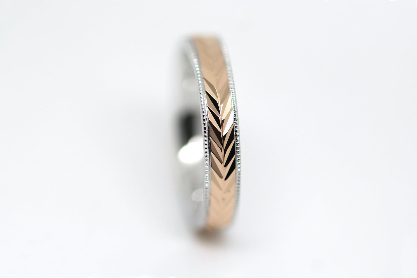 4mm Solid Gold Gold Wedding Band with Wheat design Wedding Band for Women and Men | AT-6262